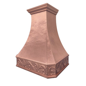 Fobest Handcrafted Copper Hood with Decorative Apron FCP-285-Copper Range Hood-Fobest