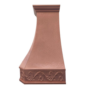 Fobest Handcrafted Copper Hood with Decorative Apron FCP-285-Copper Range Hood-Fobest