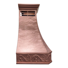 Fobest Handcrafted Copper Hood with Decorative Apron FCP-285-Copper Range Hood-Fobest