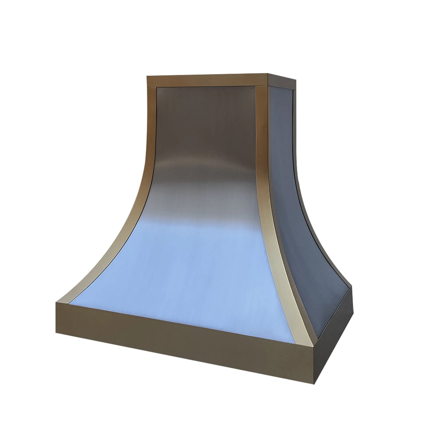 Fobest Handcrafted Stainless Steel Range Hood with Brass Band FSS-94-Stainless Steel Range Hood-Fobest