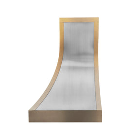 Fobest Handcrafted Stainless Steel Range Hood with Brass Band FSS-94-Stainless Steel Range Hood-Fobest