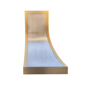Fobest Handcrafted Stainless Steel Range Hood with Brass Band FSS-94-Stainless Steel Range Hood-Fobest