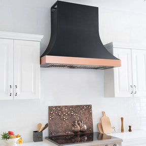 Fobest Handmade Custom Range Hood with Copper Bottom FCP-109-Copper Range Hood-Fobest