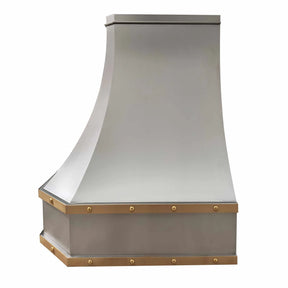 Fobest Industrial Stainless Steel Range Hood with Brass Trims FSS-208-Stainless Steel Range Hood-Fobest