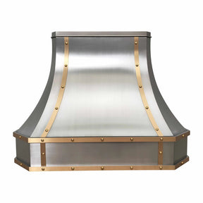 Fobest Industrial Stainless Steel Range Hood with Brass Trims FSS-208-Stainless Steel Range Hood-Fobest