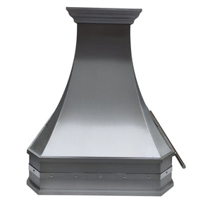 Fobest Island Range Hood with Polished Straps FSS-368-Stainless Steel Range Hood-Fobest