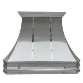 Fobest Island Range Hood with Polished Straps FSS-368-Stainless Steel Range Hood-Fobest
