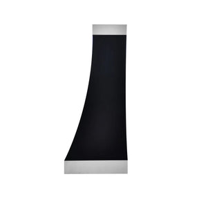 Fobest Kitchen Black Vent Hood with Stainless Bands FSS-372-Stainless Steel Range Hood-Fobest