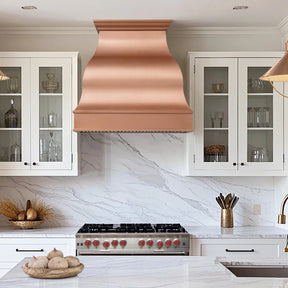 Fobest Kitchen Copper Hood with Wavy Design FCP-243-Copper Range Hood-Fobest