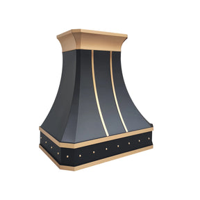 Fobest Kitchen Metal Range Hood with Brass Crown FSS-370-Stainless Steel Range Hood-Fobest