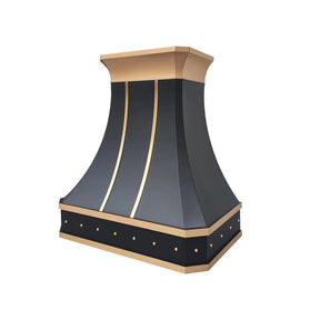 Fobest Kitchen Metal Range Hood with Brass Crown FSS-370-Stainless Steel Range Hood-Fobest