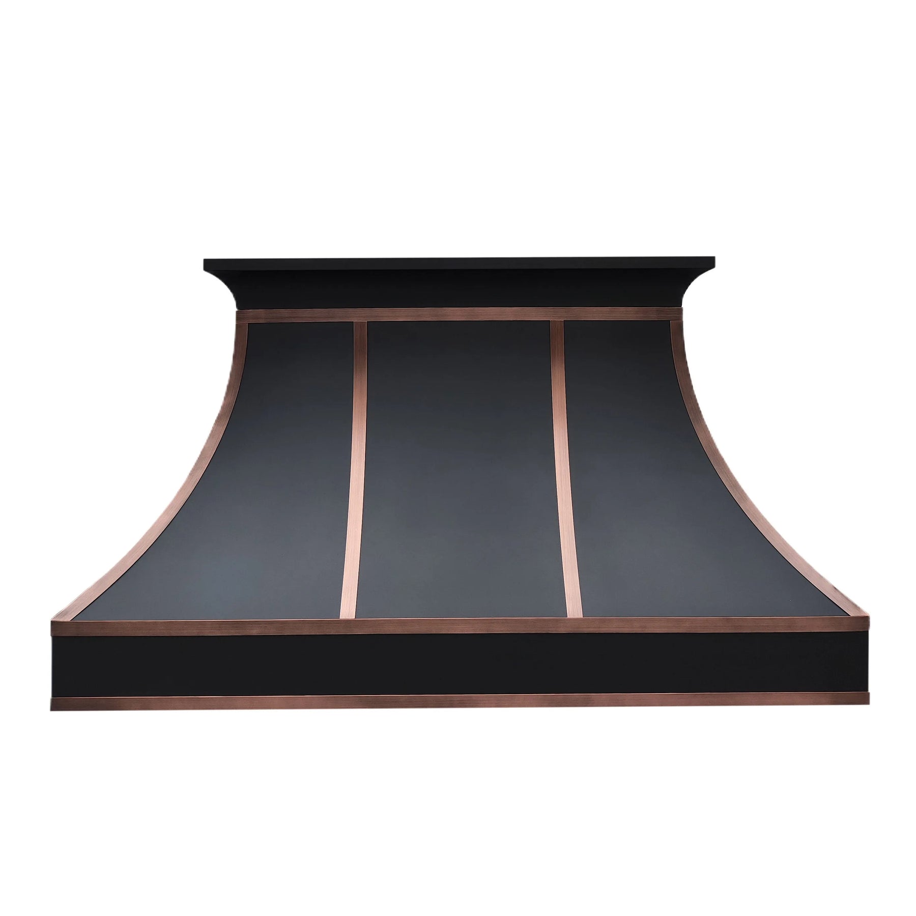 Fobest Kitchen Vent Hood with Antique Copper Band FSS-354-Stainless Steel Range Hood-Fobest