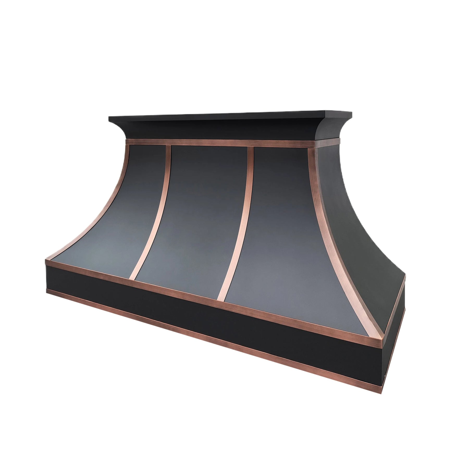 Fobest Kitchen Vent Hood with Antique Copper Band FSS-354-Stainless Steel Range Hood-Fobest