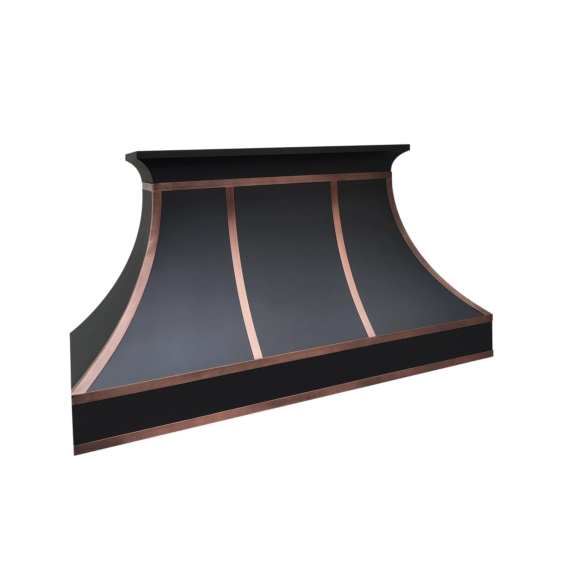 Fobest Kitchen Vent Hood with Antique Copper Band FSS-354-Stainless Steel Range Hood-Fobest