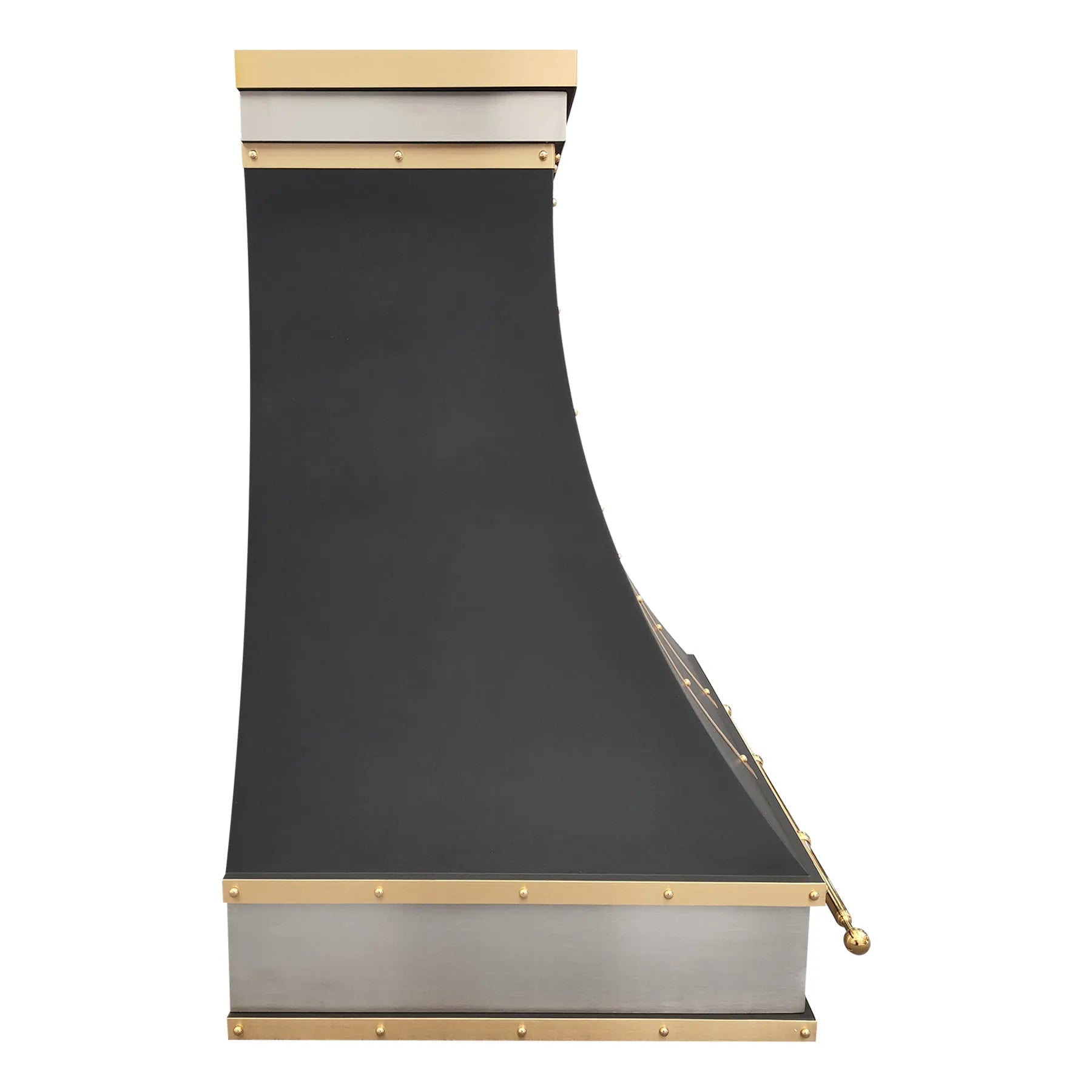 Fobest Luxury Black Range Hood with Straps FSS-124-Stainless Steel Range Hood-Fobest
