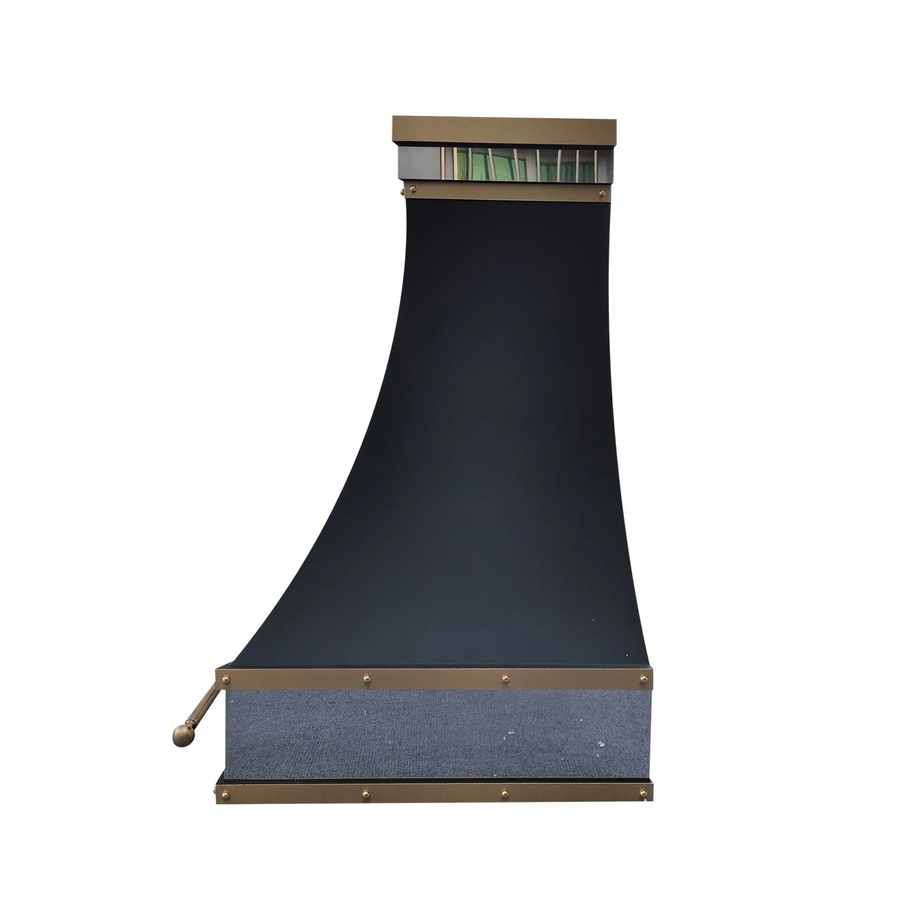 Fobest Luxury Black Range Hood with Straps FSS-124-Stainless Steel Range Hood-Fobest