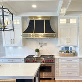 Fobest Luxury Black Range Hood with Straps FSS-124-Stainless Steel Range Hood-Fobest