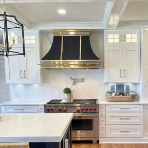 Fobest Luxury Black Range Hood with Straps FSS-124-Stainless Steel Range Hood-Fobest