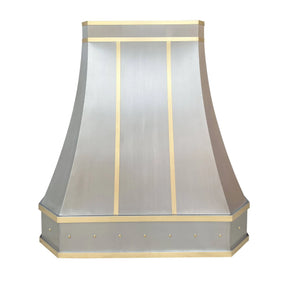 Fobest Luxury Stainless Steel Kitchen Hood with Brass Finishes FSS-77-Stainless Steel Range Hood-Fobest