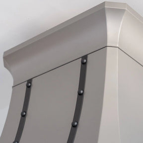 Fobest Matte Stainless Steel Range Hood with Black Straps FSS-112-Stainless Steel Range Hood-Fobest