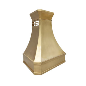 Fobest Modern Brass Range Hood with Flared Shape FSS-380-Stainless Steel Range Hood-Fobest