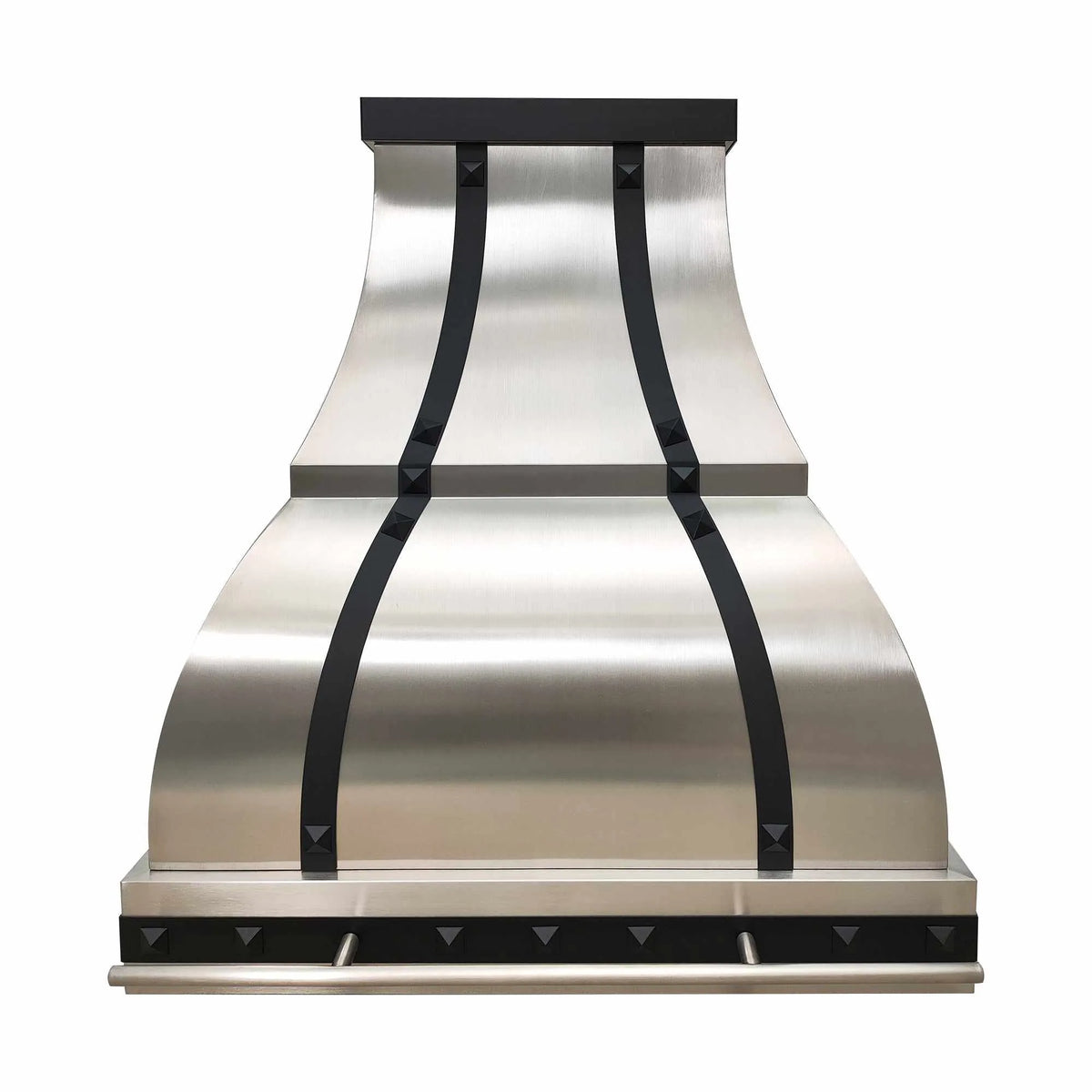 Fobest Modern Stainless Steel Range Hood with Black Accents FSS-214-Stainless Steel Range Hood-Fobest