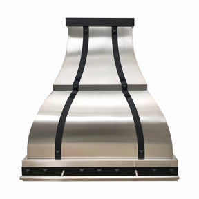 Fobest Modern Stainless Steel Range Hood with Black Accents FSS-214-Stainless Steel Range Hood-Fobest