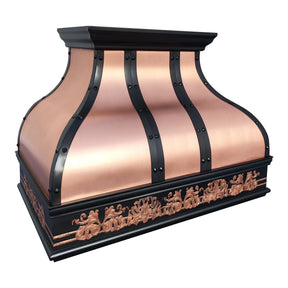 Fobest Natural Copper Custom Kitchen Range Hood with Apron FCP-301