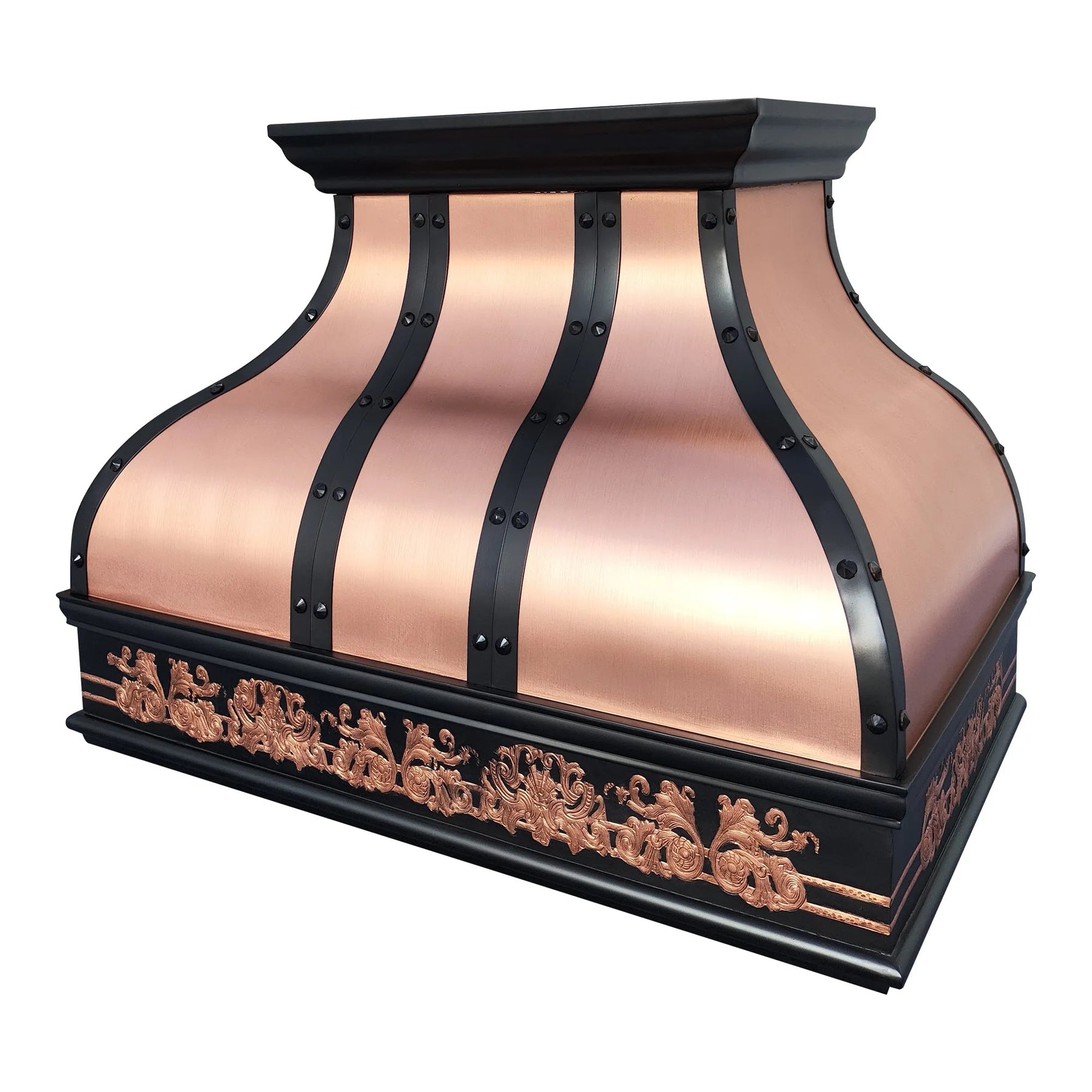 Fobest Natural Copper Custom Kitchen Range Hood with Apron FCP-301