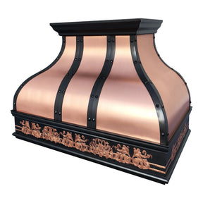 Fobest Natural Copper Custom Kitchen Range Hood with Apron FCP-301