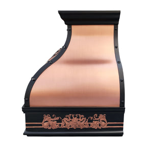 Fobest Natural Copper Custom Kitchen Range Hood with Apron FCP-301