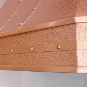 Fobest Natural Copper Kitchen Hood with Straps FCP-72-Copper Range Hood-Fobest