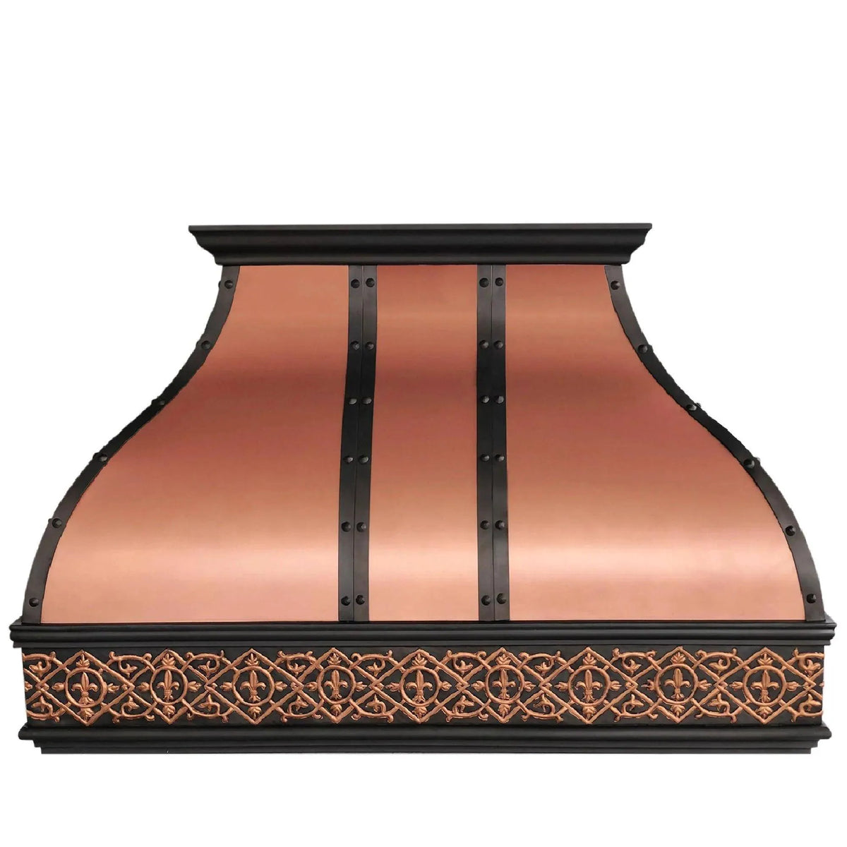 Fobest Natural Copper Range Hood with Black Frame FCP-2-Copper Range Hood-Fobest