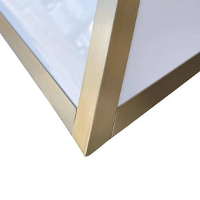 Fobest Pyramid White Range Hood with Brass Trim FSS-92-Stainless Steel Range Hood-Fobest