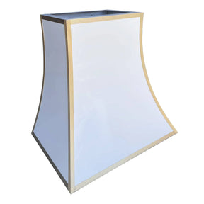 Fobest Pyramid White Range Hood with Brass Trim FSS-92-Stainless Steel Range Hood-Fobest