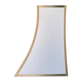 Fobest Pyramid White Range Hood with Brass Trim FSS-92-Stainless Steel Range Hood-Fobest