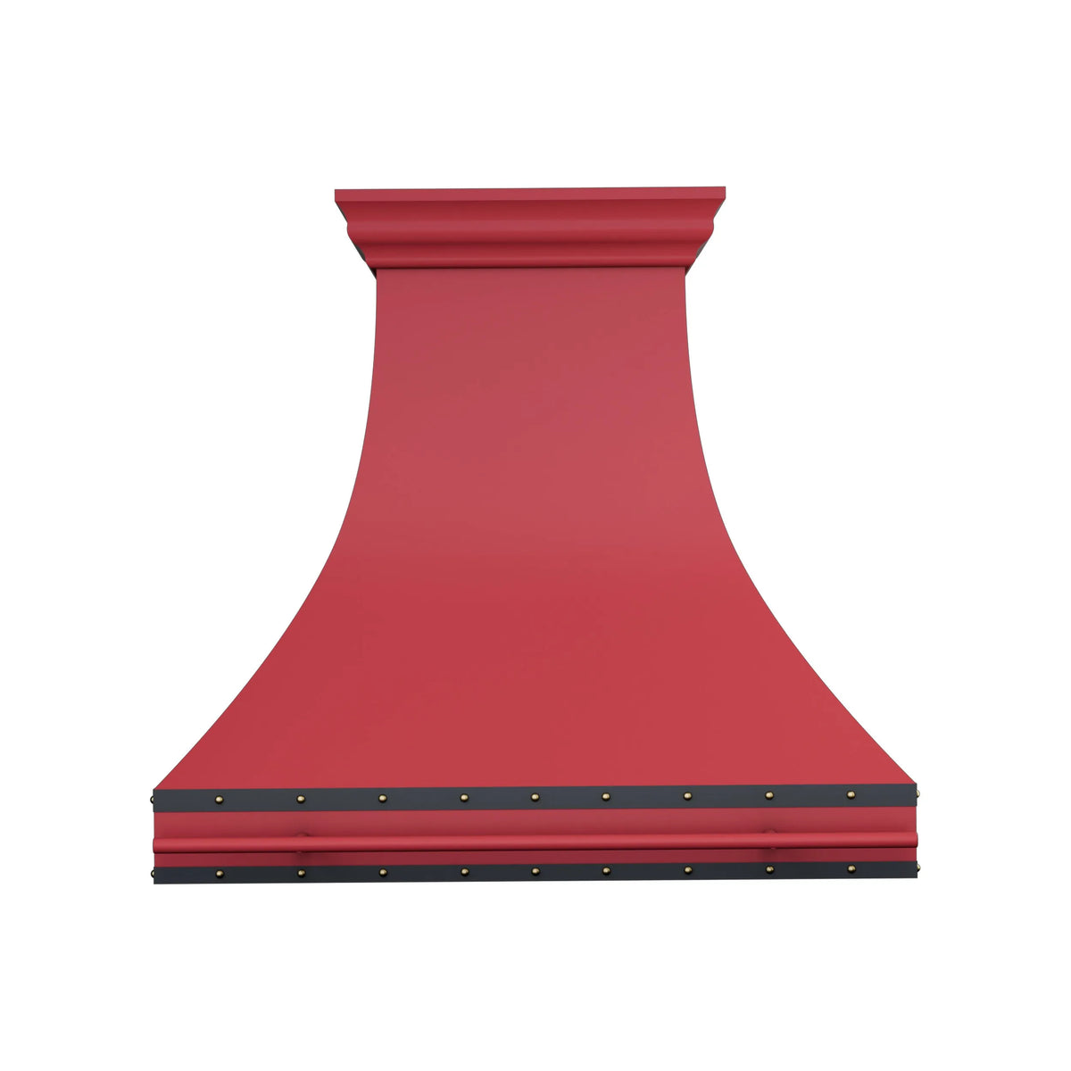 Fobest Red Custom Metal Range Hood with Black Trim FSS-414-Stainless Steel Range Hood-Fobest