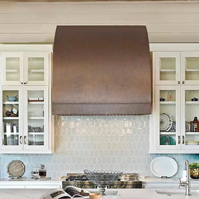 Fobest Rustic Copper Range Hood with Barrel Design FCP-185-Copper Range Hood-Fobest