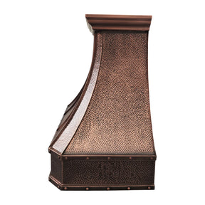 Fobest Rustic Custom Copper Kitchen Hood with Embossed Apron FCP-271-Copper Range Hood-Fobest