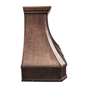 Fobest Rustic Custom Copper Kitchen Hood with Embossed Apron FCP-271-Copper Range Hood-Fobest