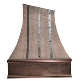 Fobest Slanted Custom Kitchen Vent Hood with Straps FCP-274-Copper Range Hood-Fobest
