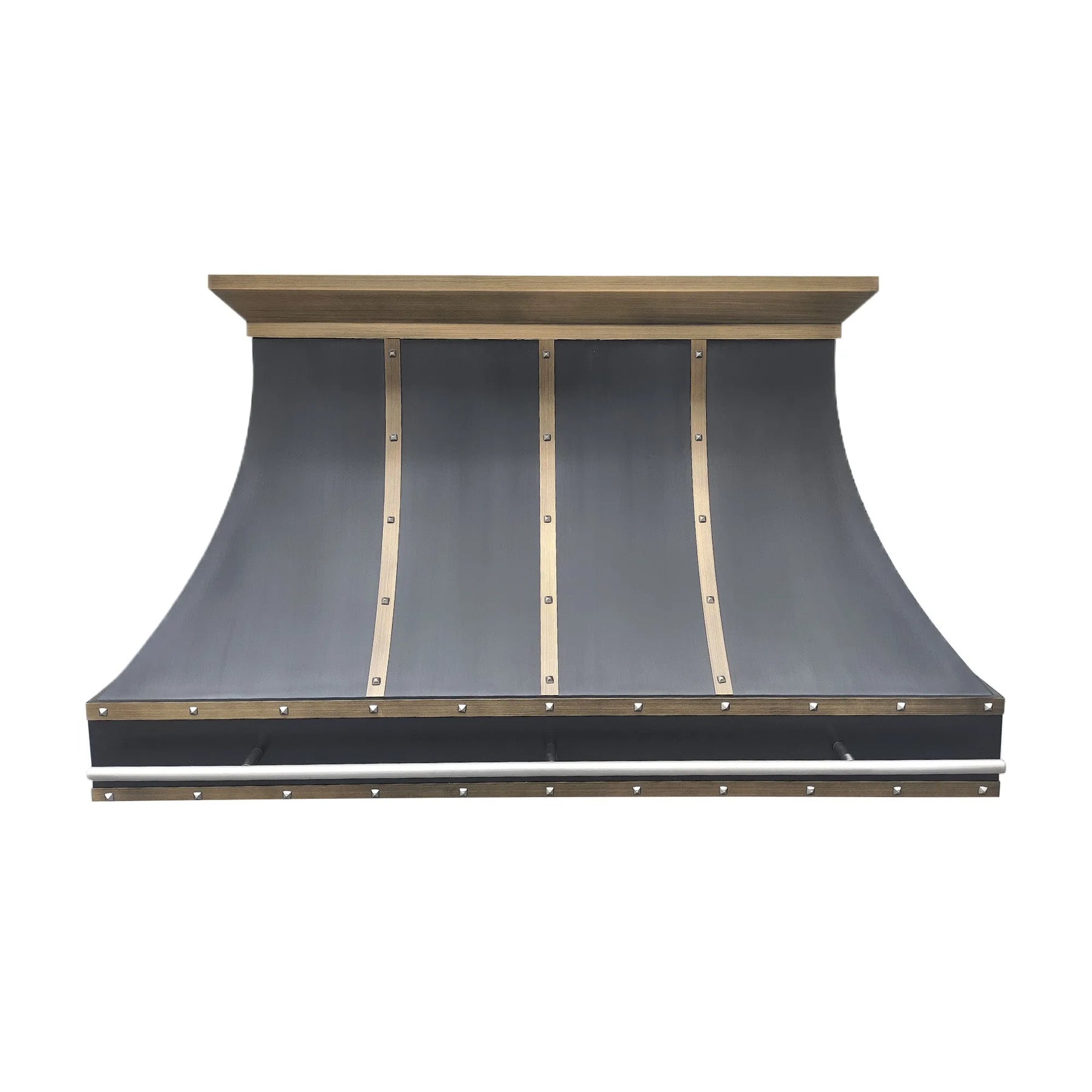 Fobest Stainless Range Hood with Aged Brass Band FSS-352-Stainless Steel Range Hood-Fobest