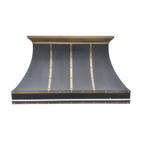 Fobest Stainless Range Hood with Aged Brass Band FSS-352-Stainless Steel Range Hood-Fobest