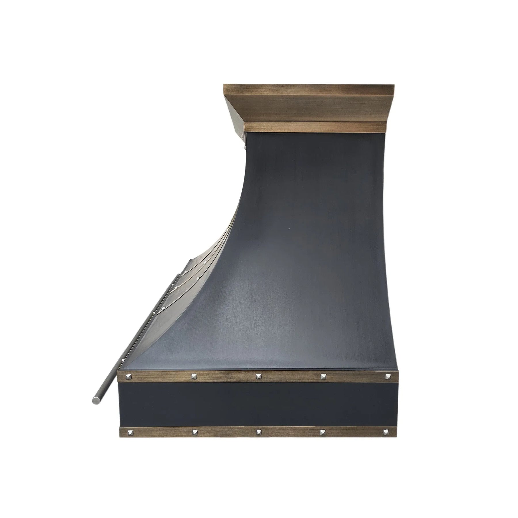 Fobest Stainless Range Hood with Aged Brass Band FSS-352-Stainless Steel Range Hood-Fobest