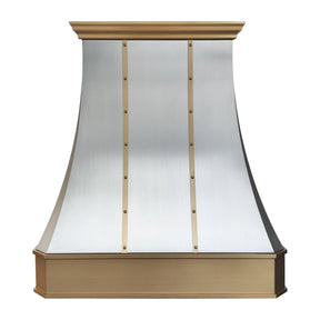 Fobest Stainless Range Hood with Brass Bands FSS-431-Stainless Steel Range Hood-Fobest