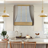 Fobest Stainless Range Hood with Brass Bands FSS-431-Stainless Steel Range Hood-Fobest