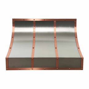Fobest Stainless Steel Curved Range Hood with Copper Trims FSS-205-Stainless Steel Range Hood-Fobest