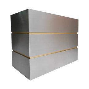 Fobest Stainless Steel Custom Box Range Hood with Brass Base FSS-211-Stainless Steel Range Hood-Fobest