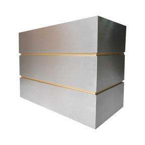 Fobest Stainless Steel Custom Box Range Hood with Brass Base FSS-211-Stainless Steel Range Hood-Fobest