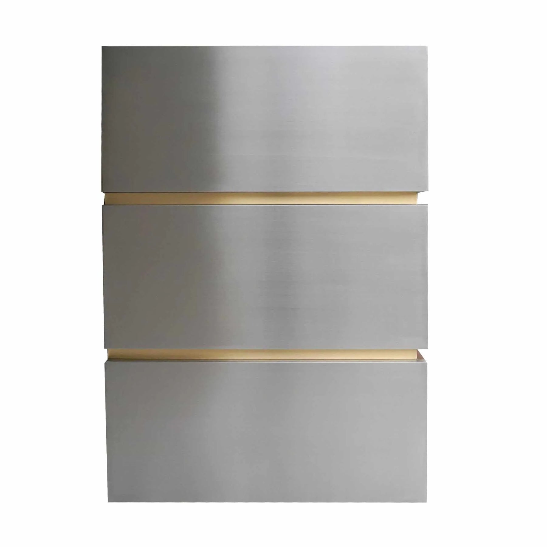 Fobest Stainless Steel Custom Box Range Hood with Brass Base FSS-211-Stainless Steel Range Hood-Fobest